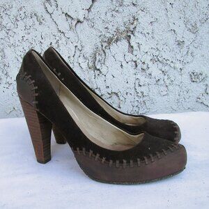 Terra Plana brown suede leather pumps 38